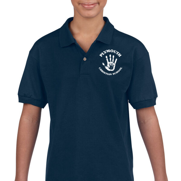 PLYMOUTH - LOGO - YOUTH POLO - NAVY BLUE Thumbnail