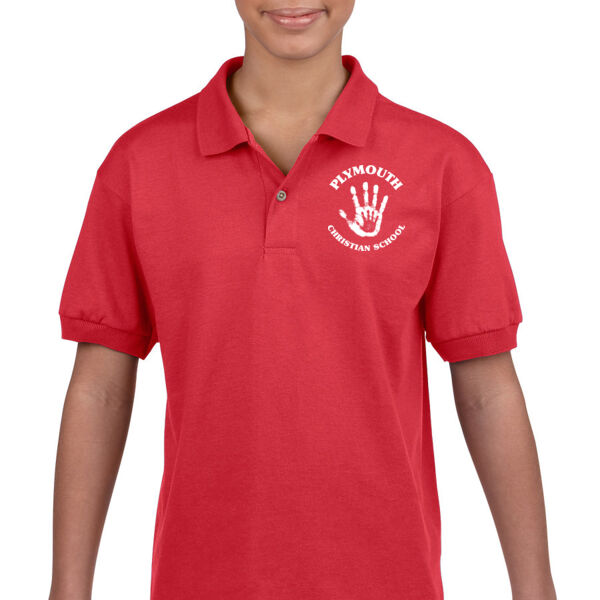 PLYMOUTH - LOGO - YOUTH POLO - RED Thumbnail